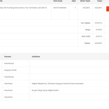 Mondy Shop Kozmetik Firması Ürünü Yollamadı