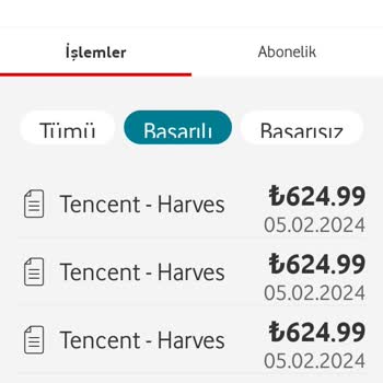 Tencent Games Türkiye Bilgim Dışında Faturamdan Ödeme Alınması