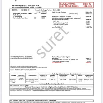 Vodafone Faturamda İstenmeyen Ek Ücretler Ve İptal Sorunu