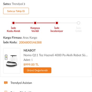 Trendyol Pişmanlığı Değişim Onayına Rağmen Oyalıyorlar.