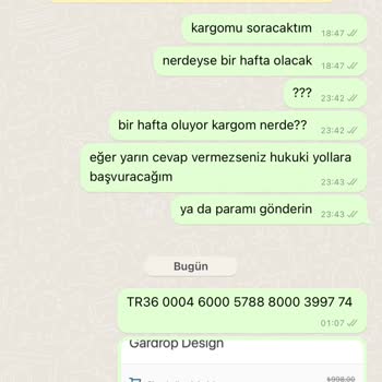 Gardropdesignn Şikayet Var