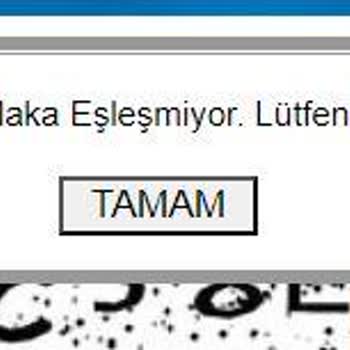 Tüvtürk Sisteme Giriş Sırasında Eşleşme Hatası Veriyor