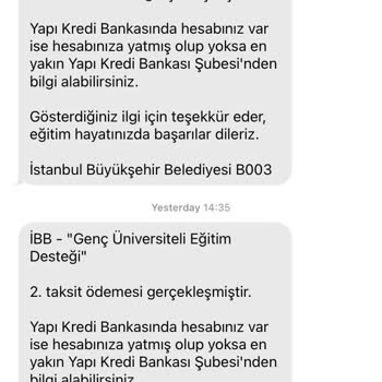 İBB Genç Üniversiteli Burs Ödemesi 2. Taksit