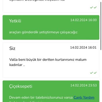Çiçek Sepeti Sipariş Sırasında Sistem Hatası Nedenli Teslimat Problemi