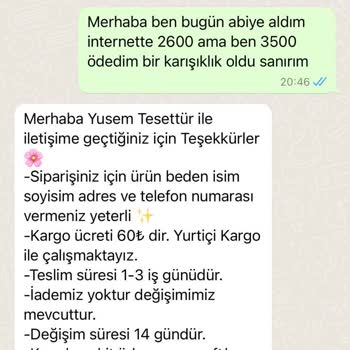 Yusem Tesettür İlan Edilen/talep Edilen Ücret Farkı Fatura Kesilmemesi