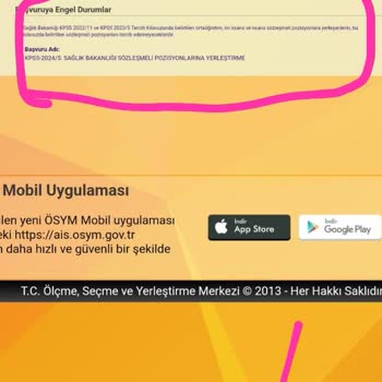 Sağlık Bakanlığı 2024/5 Alımına Tercih Veremiyorum