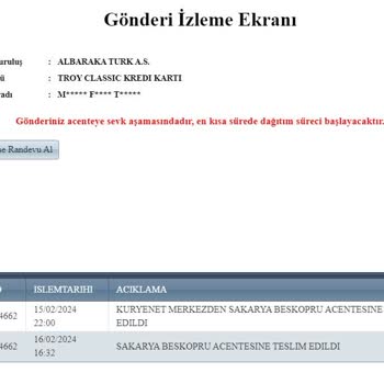 Kuryenet Sakarya-Beşköprü Acentesi Sorumsuzluğu