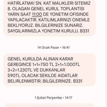 Eryaman Koz Modern Site Yönetimi Mesaj Sorunu