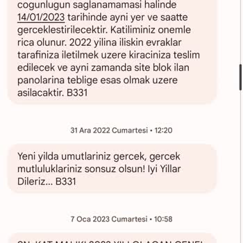Eryaman Koz Modern Site Yönetimi Mesaj Sorunu