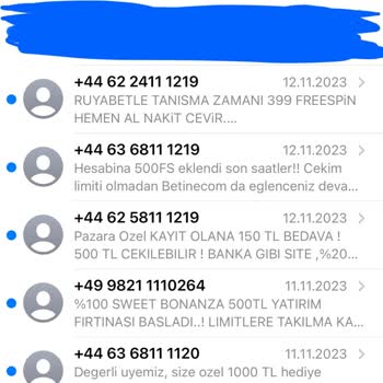 Vodafone Spam Bahis SMS'lerine Hala Çözüm Bulamıyor