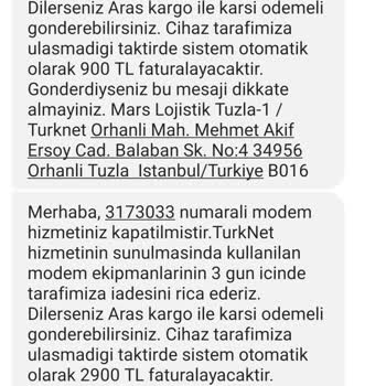TurkNet İptal Problemi İle İlgili
