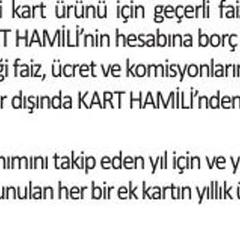 Yapı Kredi Bankası Yıllık Kredi Kartı Ücretinin Erken Tahsil Edilmesi