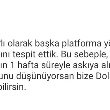 Dolap Başka Satış Platforma Aktarmadığım Halde Ceza Yedim