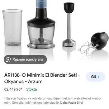 Arzum Blender Setinin Dişlisini Değiştirmiyor