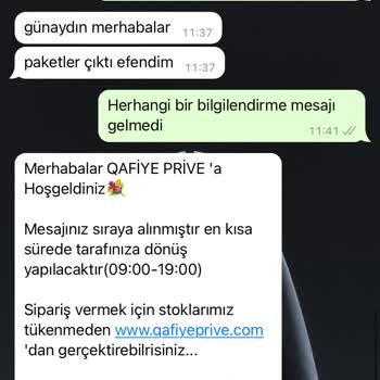 Qafiye Prive Ürünlerde Yok İadede