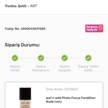 Gratis Siparişim Bana Teslim Edilmedi