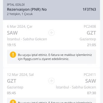 Pegasus Hava Yolları Büyük Pişmanlık