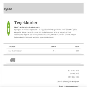 Dyson Servis Problemi Çözüm Sağlamıyor.