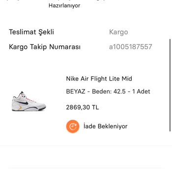 Sneaks Up İade Yapılmıyor Çözüm Bekliyorum