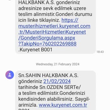 Kuryenet Teslimat Sorunsalı. Kredi Kartımı Rastgele Birine Vermiş...