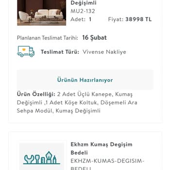 Vivense Mobilya Teslimat Sorunu