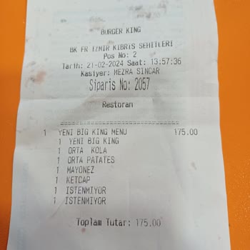Burger King Kıbrıs Şehitleri İzmir Şubesi
