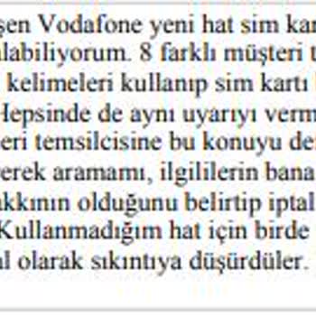 Vodafone Arızalı Sim Kart Hakkında