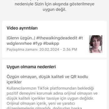 TikTok İhlal Yeme Hatası