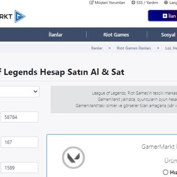 GamerMarkt LoL Hesabım Kilitlendi