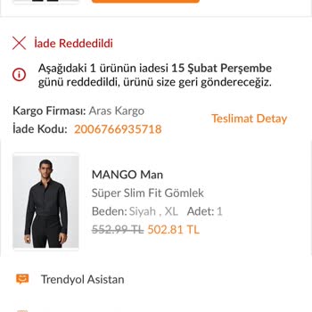 Trendyol Farklı Ürün Gönderip İade İsteyince Kabul Etmiyor.