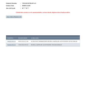 Halkbank'nın Kuryenet'e Kart Vermesi