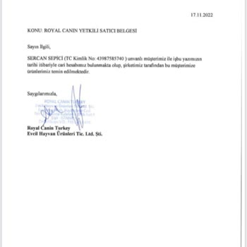 Royal Canin Secovet Muğla/Dalaman Şubesi Açık Mama Satıp Orijinal Gibi Davranması