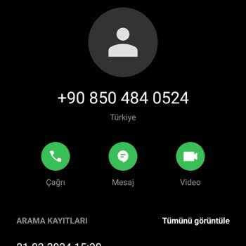 08504840524 Numaralı Telefondan Şüpheli Arama Bildirimi