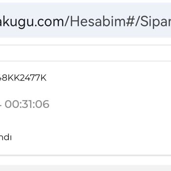 Tuğba Kuğu For Baby 1 Haftadır Siparişim Kargoya Verilmedi