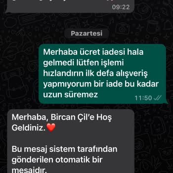 Bircançil Butik İade Hesabıma Gelmedi