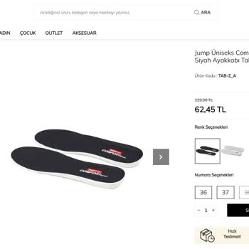 Garantili Jump Comfort Bot İçin Aksesuar (Tabanlık) Temin Edilemiyor