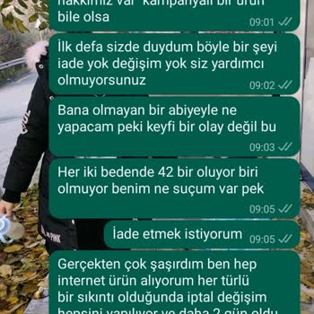 Fatma Kılıç Butik Hayal Kırıklığı Para İadesi Ve Ürün İptali İstiyorum