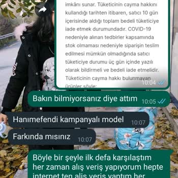 Fatma Kılıç Butik Hayal Kırıklığı Para İadesi Ve Ürün İptali İstiyorum