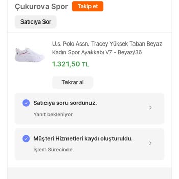 Hepsiburada Çukurova Spor'dan Bilgi Verilmeden İptal Edilen Ayakkabı Siparişi