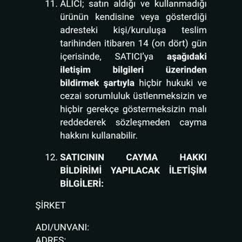 Hirdavatalet.com Beyaz Tavan Vantilatörü İade Sürecinde Yaşanan Sorun