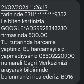 Google Pay Ads Şikayeti