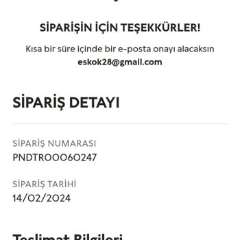 Pandora Mücevher Pandora Ürünümü Göndermiyor