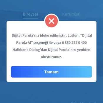Halkbank Dijital Parola' Ma Bloke Koyuldu