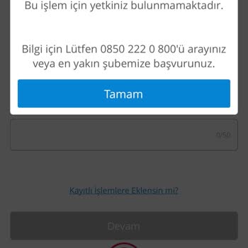 Denizbank Yetki Bulunmuyor Hatası Alıyorum