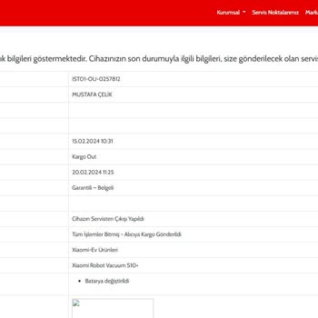 Xiaomi S10+ Robor Süpürge Üretim Hatalı Ama Cezası Bana Kesiliyor.