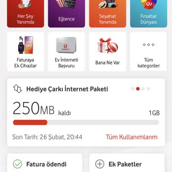 Vodafone İnternet Aşım Bedeli