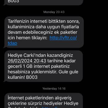 Vodafone İnternet Aşım Bedeli
