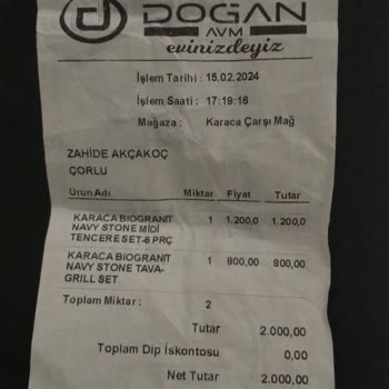 Karaca Züccaciye Karaca Hasarlı Ürünü Kabul Etmiyor