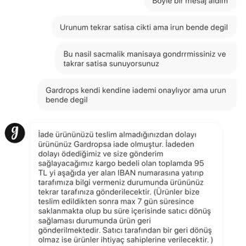Gardrops Benim Ürünümü Bana Göndermek İçin Para İstiyor