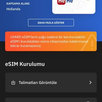 Airalo Esim Paketi Çalışmıyor!